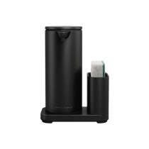 Dozator cu senzor si suport pentru burete, 414 ml, inox, Negru - simplehuman