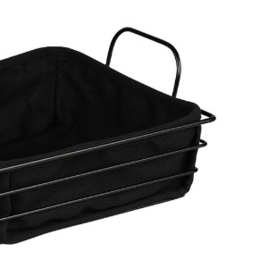 Cos pentru paine, metal, 25,5 x 22,5 cm, Negru - Kesper