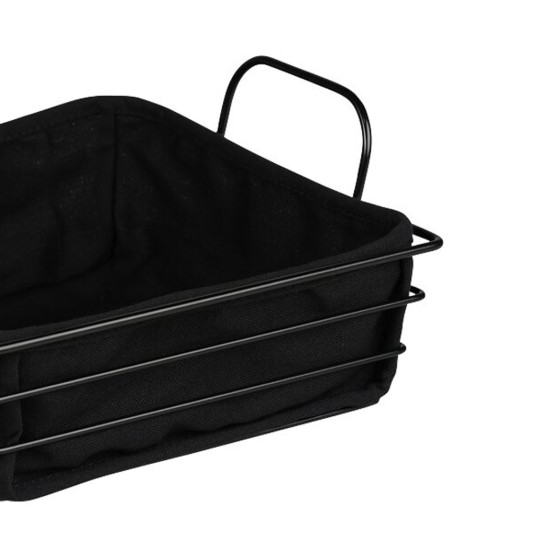 Cos pentru paine, metal, 25,5 x 22,5 cm, Negru - Kesper