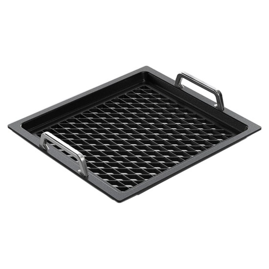 Tava grill, aluminiu, cu manere, 35,5 x 32,5 cm GN 2/3 - AMT Gastroguss