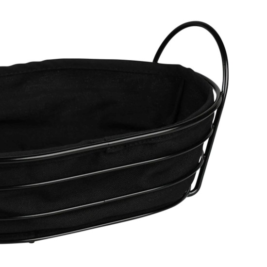 Cos pentru paine, metal, 28 x 20 cm, Negru - Kesper