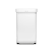 Cos de gunoi, dreptunghiular, cu pedala 45 L, Alb - simplehuman