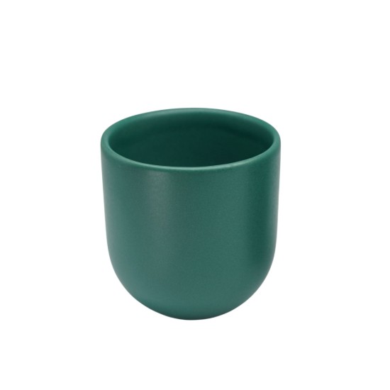 Ceasca cafea ceramica, 250 ml, pahar Novum Royal Green, verde regal mat, gresie glazurata manual