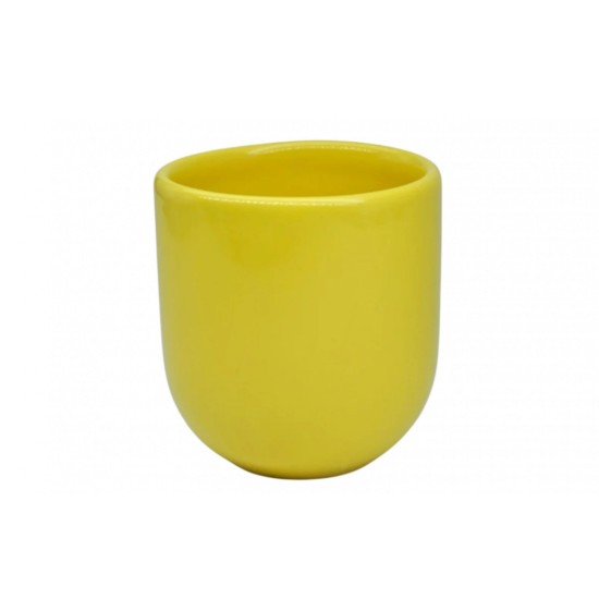 Ceasca cafea ceramica, 250ml, pahar Novum Lemon Elexir, galben lamaie, gresie glazurata manual