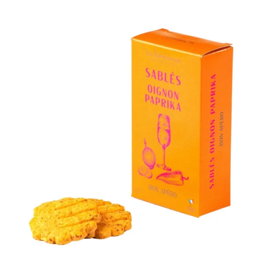 Biscuiti Sablés sarati cu ceapa si paprika, 40 g  ℮, La Sablésienne, Franta