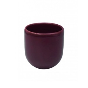 Ceasca cafea ceramica, 250 ml, pahar Novum Imperio Dark Purple, mov inchis lucios, gresie glazurata manual