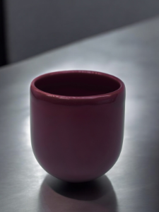 Ceasca cafea ceramica, 250 ml, pahar Novum Imperio Dark Purple, mov inchis lucios, gresie glazurata manual