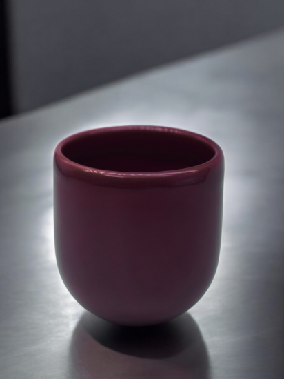 Ceasca cafea ceramica, 250 ml, pahar Novum Imperio Dark Purple, mov inchis lucios, gresie glazurata manual