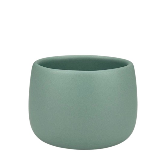 Ceasca cafea ceramica, 330 ml, Novum Capuccino Mint Green, verde menta pudrat mat, gresie glazurata manual