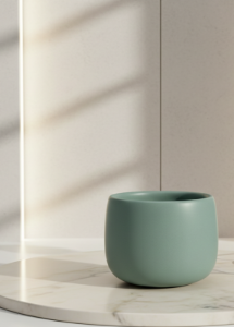 Ceasca cafea ceramica, 330 ml, Novum Capuccino Mint Green, verde menta pudrat mat, gresie glazurata manual