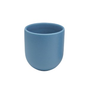 Ceasca cafea ceramica, 250 ml, pahar Novum Velaris Blue Moon, albastru deschis mat, gresie glazurata manual