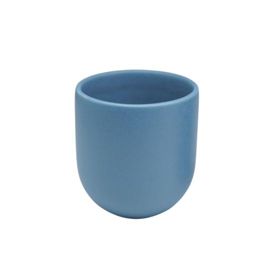 Ceasca cafea ceramica, 250 ml, pahar Novum Velaris Blue Moon, albastru deschis mat, gresie glazurata manual