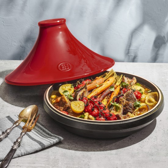 Tajine, ceramica, 33,5cm/4,2L, Burgundy, "Delight" - Emile Henry