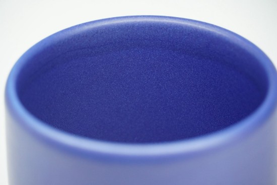 Set 3  cesti cafea ceramica (250ml, 150ml, 80ml), pahare Novum Velaris Blue Cobalt, albastru cobalt, gresie glazurata manual