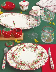 Set 2 pahare sampanie, 250ml, sticla, "Jardin des Fraises" - Easy Life