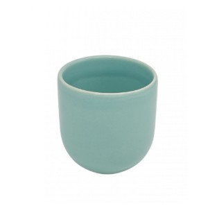Ceasca cafea ceramica, 250ml, pahar Novum Baby Blue, albastru deschis lucios, gresie glazurata manual