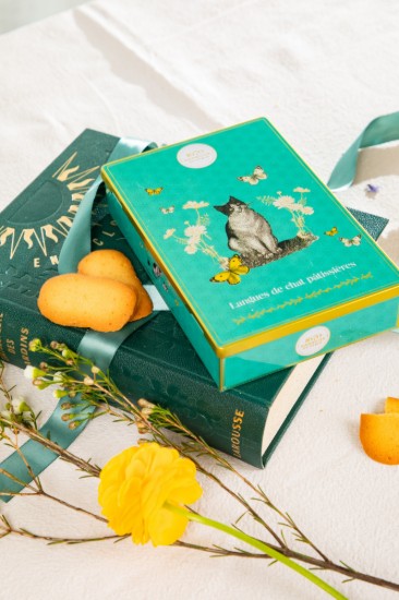 Cutie biscuiti „Langues de Chat”, 160 g ℮, La Sablésienne, Franta