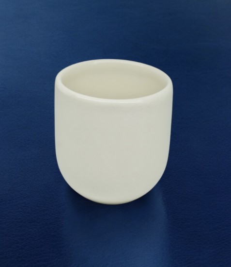 Ceasca cafea ceramica, 250ml, Novum White Jasmine, alb iasomie lucios, gresie glazurata manual