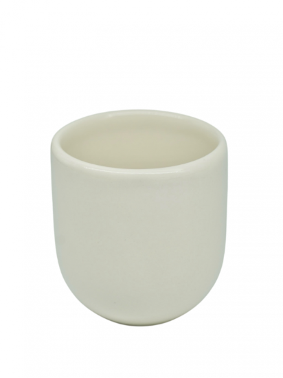 Ceasca cafea ceramica, 250ml, Novum White Jasmine, alb iasomie lucios, gresie glazurata manual