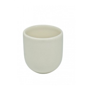 Ceasca cafea ceramica, 250ml, Novum White Jasmine, alb iasomie lucios, gresie glazurata manual