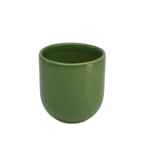 Ceasca cafea ceramica, 250ml, pahar Novum Amazon Green Forest, verde inchis lucios, gresie glazurata manual