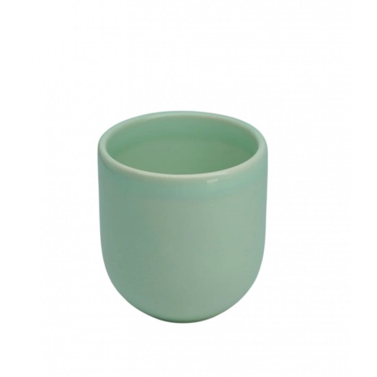 Ceasca cafea ceramica, 250 ml, pahar Novum Aqua Oceanica, albastru deschis lucios, gresie glazurata manual