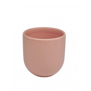 Ceasca cafea ceramica, 250ml, pahar Novum Millennium Powder Pink, roz pudrat lucios, grezie glazurata manual