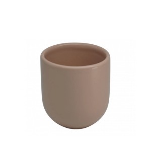 Ceasca Cafea ceramica, 250ml, pahar Novum Dune Cashmere, bej casmir lucios, gresie glazurata manual