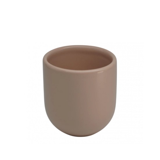 Ceasca Cafea ceramica, 250ml, pahar Novum Dune Cashmere, bej casmir lucios, gresie glazurata manual