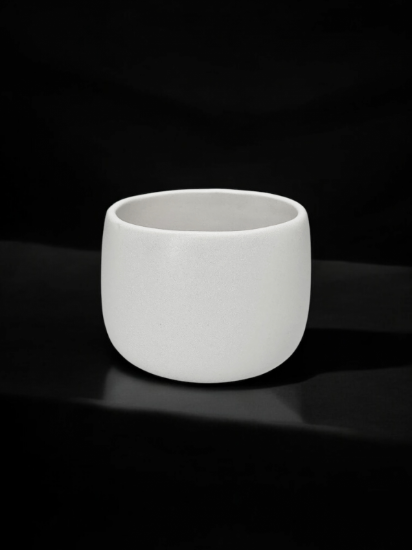 Ceasca cafea ceramica, 330ml, pahar Novum Milk Foam Cappucino, alb mat, gresie glazurata manual