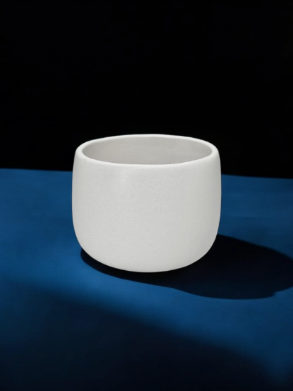 Ceasca cafea ceramica, 330ml, pahar Novum Milk Foam Cappucino, alb mat, gresie glazurata manual