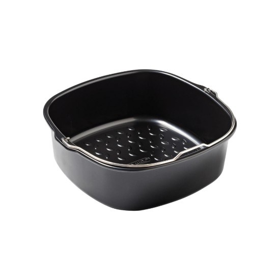 Recipient patrat pentru friteuza cu aer cald, otel, 21 x 20 cm - Pyrex