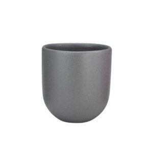 Ceasca cafea ceramica, 250ml, pahar Novum Lunar Grey, gri mat, gresie glazurata manual