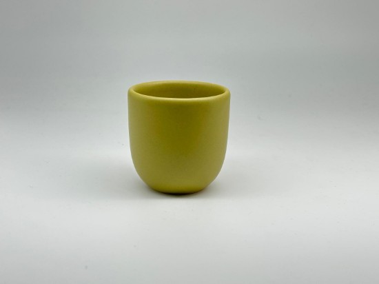 Set cesti cafea ceramica (250 ml, 80ml), pahare Novum Springtime, olive mat si gri mat, gresie glazurata manual