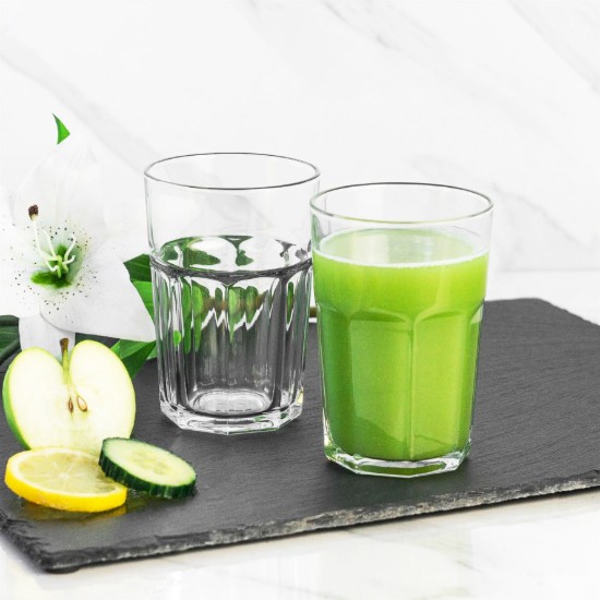 Set 6 pahare Soft Drinks, sticla, 365ml, "Aras" - Viejo Valle