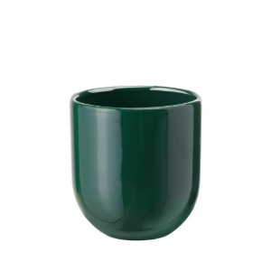 Ceasca cafea ceramica, 250ml, pahar Senso Novum Royal Green, verde regal lucios, gresie glazurata manual