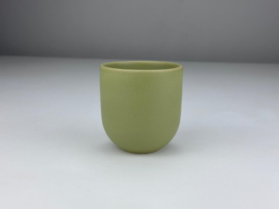 Ceasca cafea ceramica, 250ml, pahar Novum Olive, verde oliv mat, gresie glazurata manual