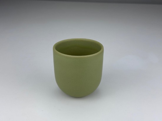 Ceasca cafea ceramica, 250ml, pahar Novum Olive, verde oliv mat, gresie glazurata manual