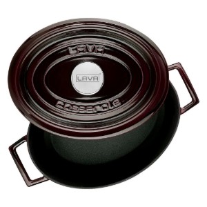 Cratita ovala, fonta, 29cm/4,7L, "Premium", Aubergine - LAVA