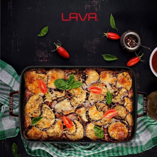 Tava fonta, 39 x 25 cm, "Premium", Aubergine - LAVA