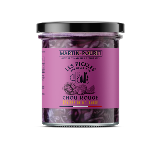 Varza rosie murata cu seminte de mustar, 60 g ℮, Martin-Pouret, Franta