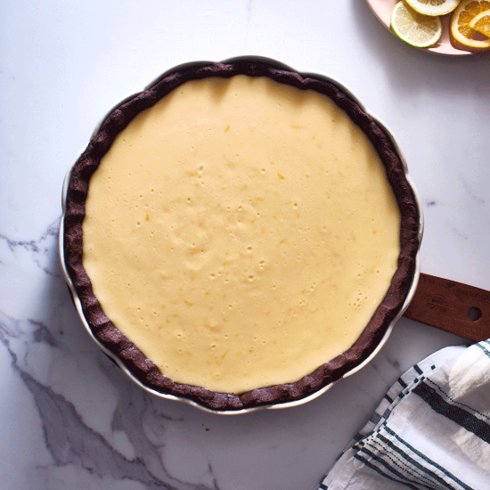 Tava tarte, ceramica, 31cm, Vanilla, "Madeleine" - Emile Henry