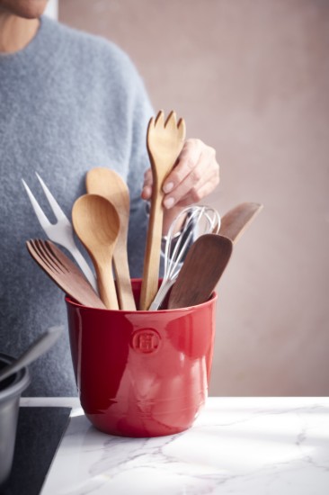 Suport ustensile de bucatarie, ceramica, 13 x 12 cm, Burgundy - Emile Henry