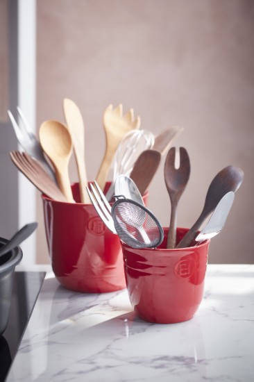 Suport ustensile de bucatarie, ceramica, 13 x 12 cm, Burgundy - Emile Henry