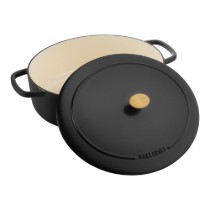Oala Cocotte ovala, fonta, 33cm/6L, "Bellamonte", Black - Ballarini
