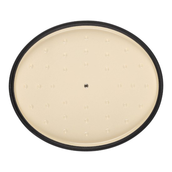 Oala Cocotte ovala, fonta, 33cm/6L, "Bellamonte", Black - Ballarini