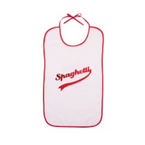 Baveta adulti, 44x73 cm, "Spaghetti", White - Tiseco