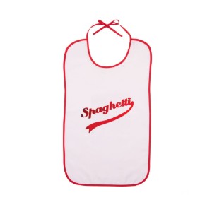 Baveta adulti, 44x73 cm, "Spaghetti", White - Tiseco