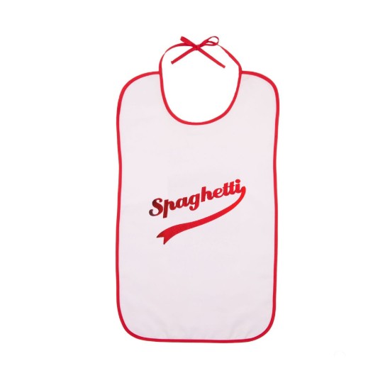 Baveta adulti, 44x73 cm, "Spaghetti", White - Tiseco