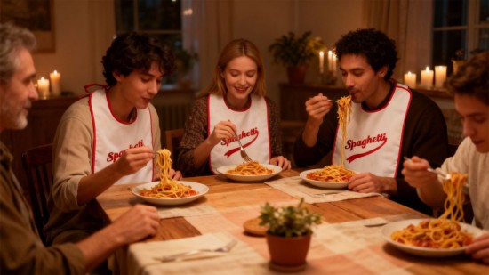 Baveta adulti, 44x73 cm, "Spaghetti", White - Tiseco